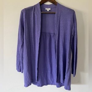 J. Jill Love Linen Open Front Lightweight Cardigan